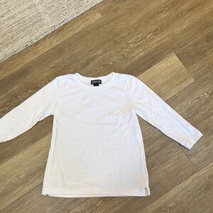 Lands' End White Long Sleeve Tee